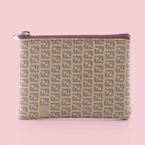 Fendi Vintage Coin Pouch in Zucchino Coated Canvas